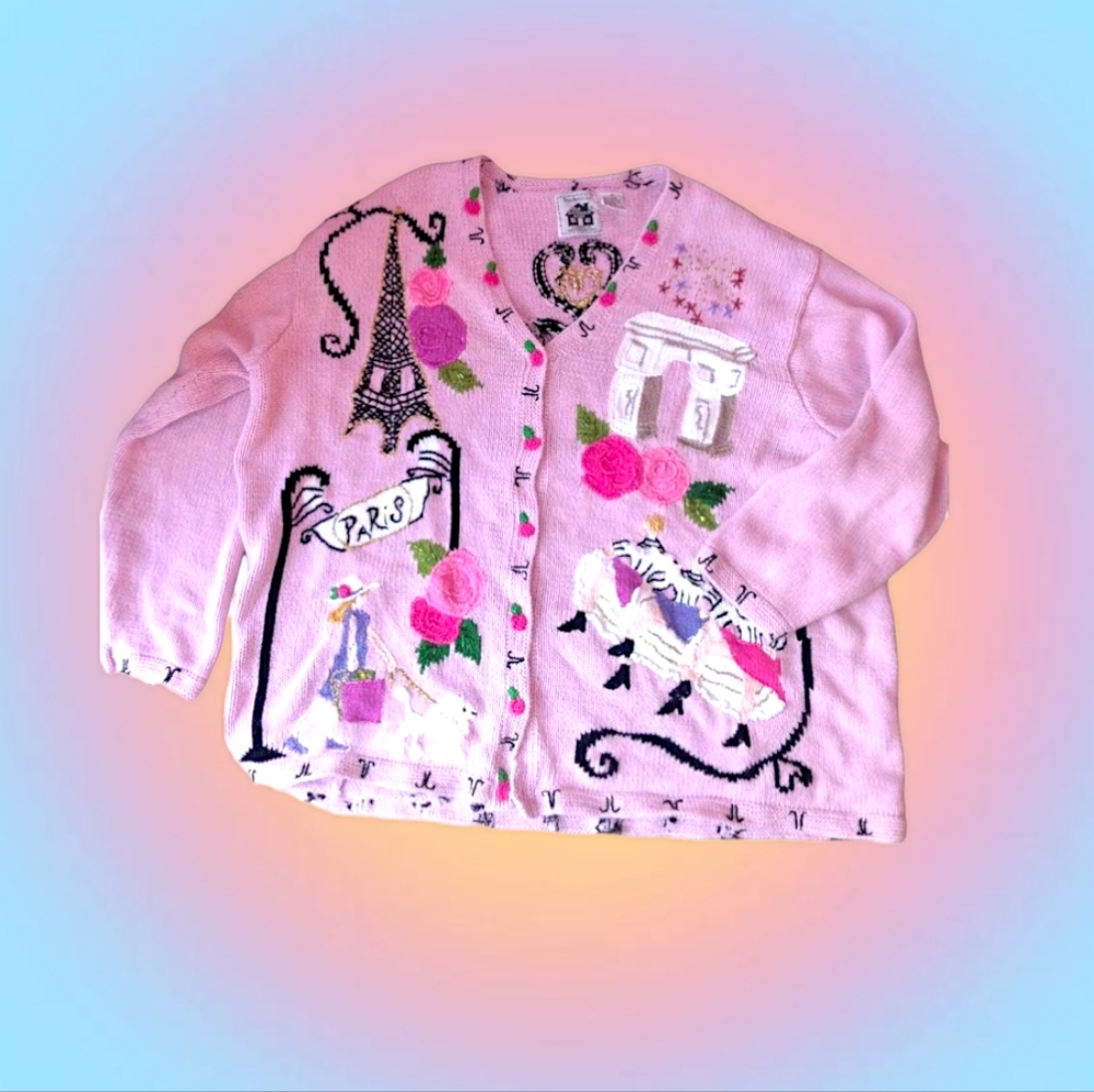 2000s Paris Storybook knits sweater